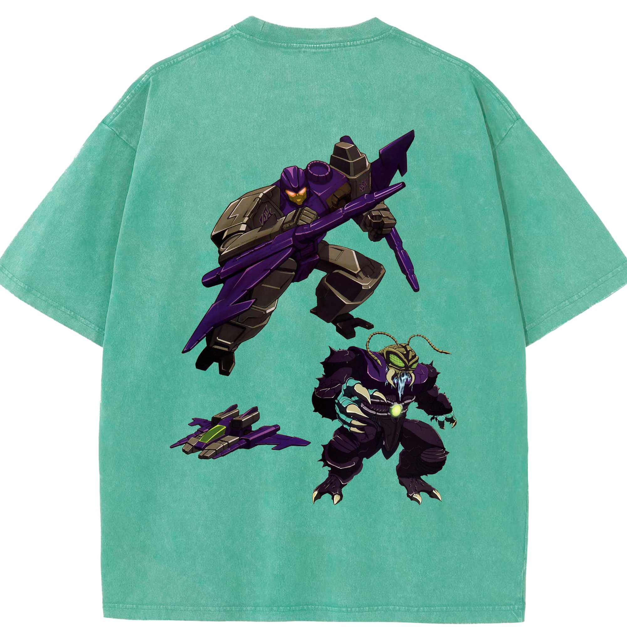 （画像用）  綿100% ヴィンテージ風 半袖Tシャツ（背面プリント）